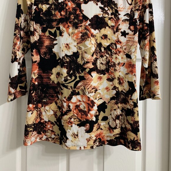 Chaus Brand Women's Multi-Color Stretchy Blouse, Size L - Picture 4 of 5